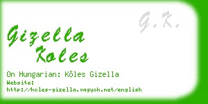 gizella koles business card